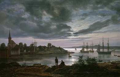 Larvik kuunvalossa